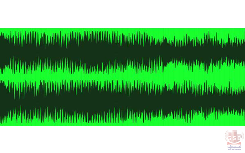تصویر زیر شکل یک فایل صوتی استریو را به ما نشان میدهد.