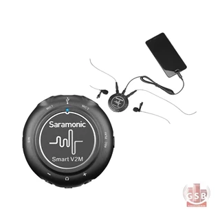 کارت صدا موبایل و میکروفن یقه ای سارامونیک Saramonic Smart V2m