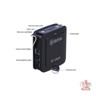 میکروفن باسیم یقه ای موبایل بویا Boya BY-DM20