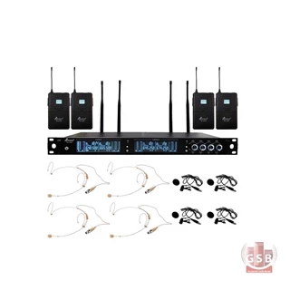 میکروفن چهار کانال بی سیم هدمیک یقه ای ساندکو Soundco SU-4400 C