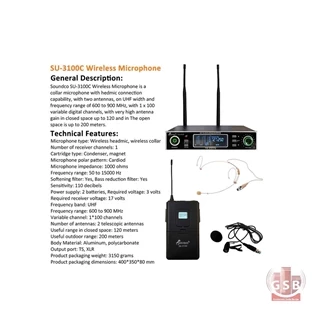 میکروفن یک کانال هدمیک یقه ای ساندکو Soundco SU-3100 C